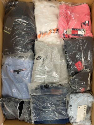 The photo shows a package with clothing in the category D.
