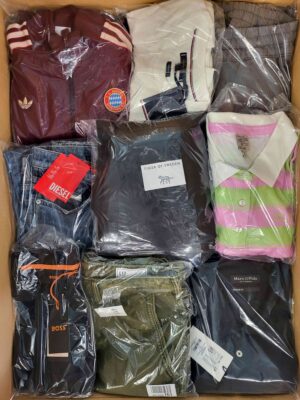 The photo shows a package with clothing in the category B.