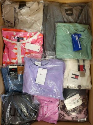 The photo shows a package with clothing in the category B.