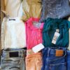 The photo shows a package with clothing in the category U.