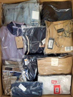 The photo shows a package with clothing in the category B.