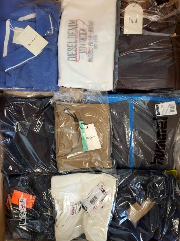 The photo shows a package with clothing in the category B.