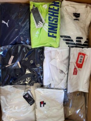 The photo shows a package with clothing in the category B.