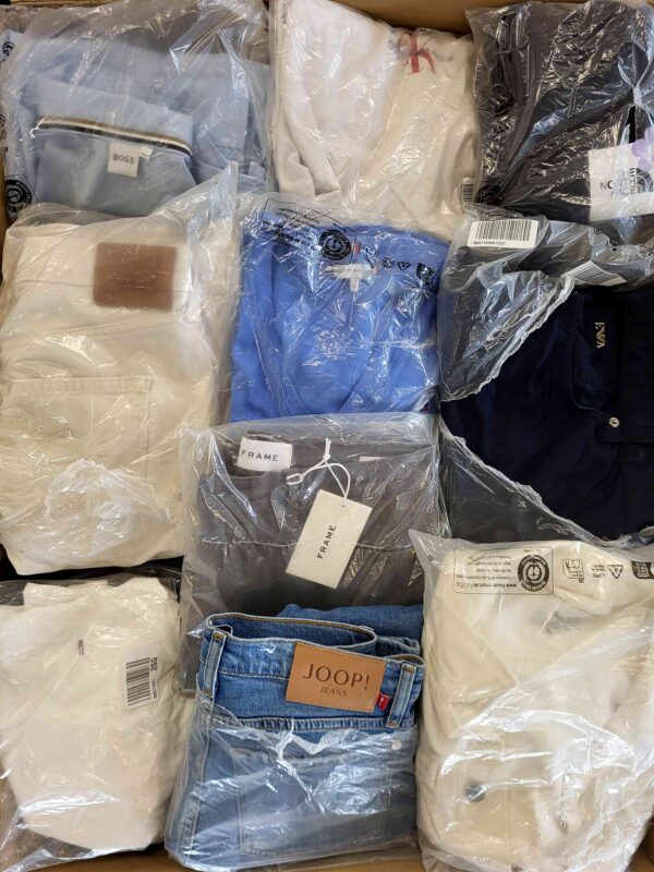 The photo shows a package with clothing in the category D.