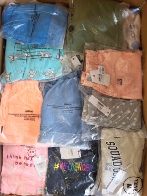 The photo shows a package with clothing in the category N.