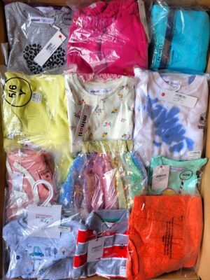 The photo shows a package with clothing in the category N.
