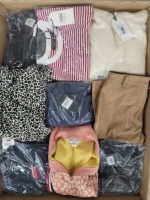 The photo shows a package with clothing in the category BB.