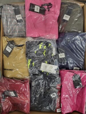The photo shows a package with clothing in the category BB.