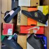 The photo shows a package with footwear in the category CS.