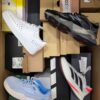 The photo shows a package with footwear in the category CS.