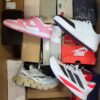 The photo shows a package with footwear in the category CS.
