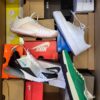 The photo shows a package with footwear in the category CS.