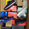 The photo shows a package with footwear in the category CS.