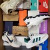 The photo shows a package with footwear in the category CS.
