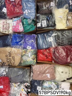 The photo shows a package with clothing in the category BPSDV.