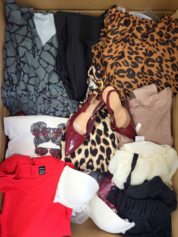 The photo shows a package with clothing in the category BSN.