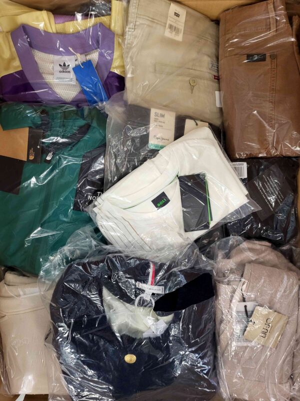 The photo shows a package with clothing in the category B.