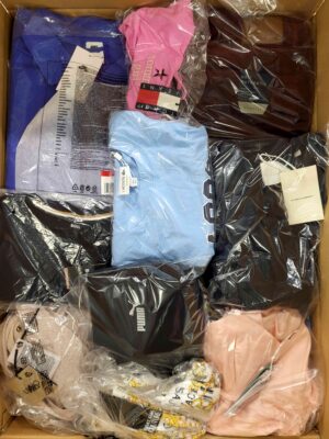 The photo shows a package with clothing in the category B.