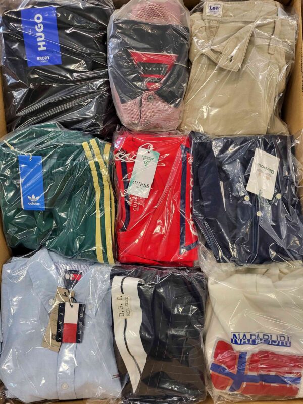 The photo shows a package with clothing in the category B.