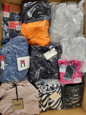 The photo shows a package with clothing in the category B.