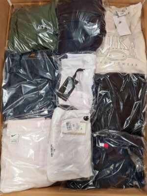 The photo shows a package with clothing in the category B.