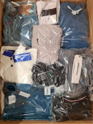 The photo shows a package with clothing in the category B.