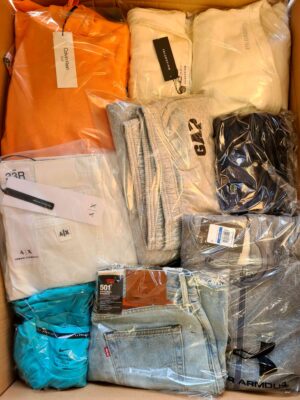 The photo shows a package with clothing in the category B.