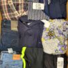 The photo shows a package with clothing in the category U.