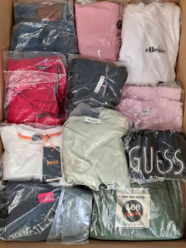 The photo shows a package with clothing in the category D.