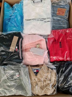 The photo shows a package with clothing in the category C.