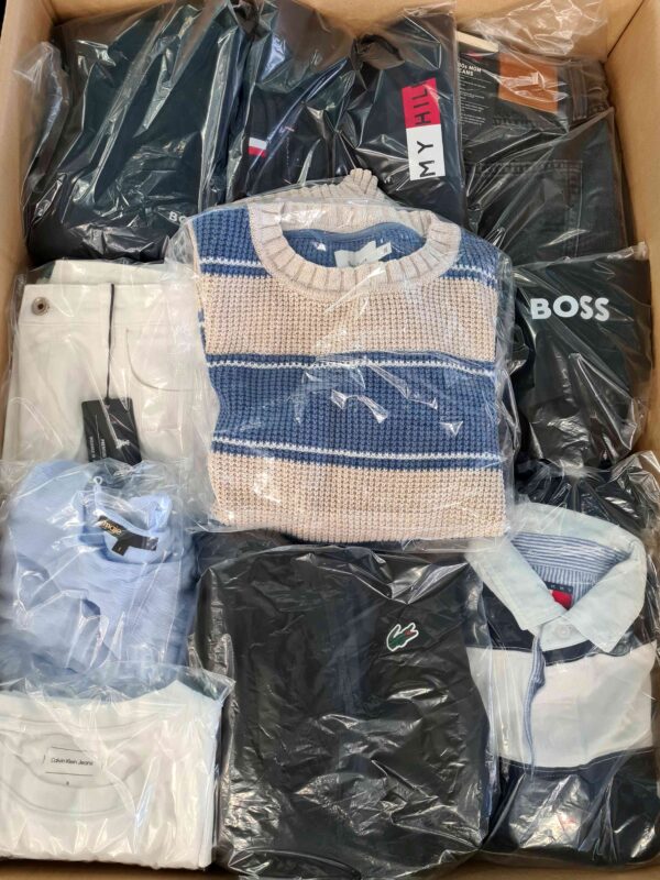 The photo shows a package with clothing in the category C.