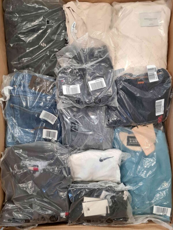 The photo shows a package with clothing in the category D.