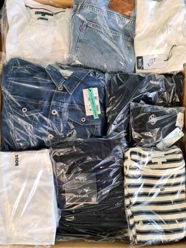 The photo shows a package with clothing in the category C.