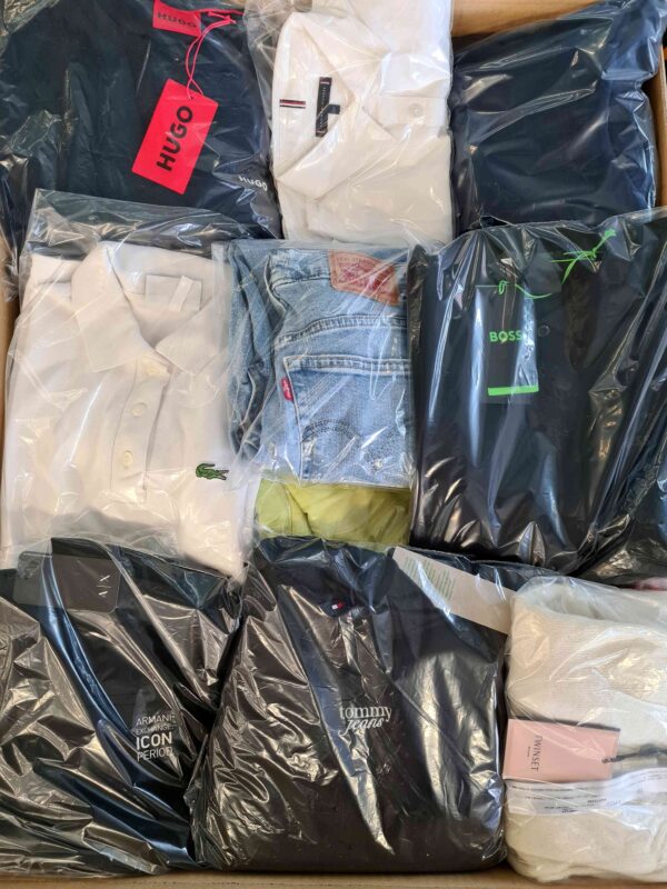 The photo shows a package with clothing in the category C.