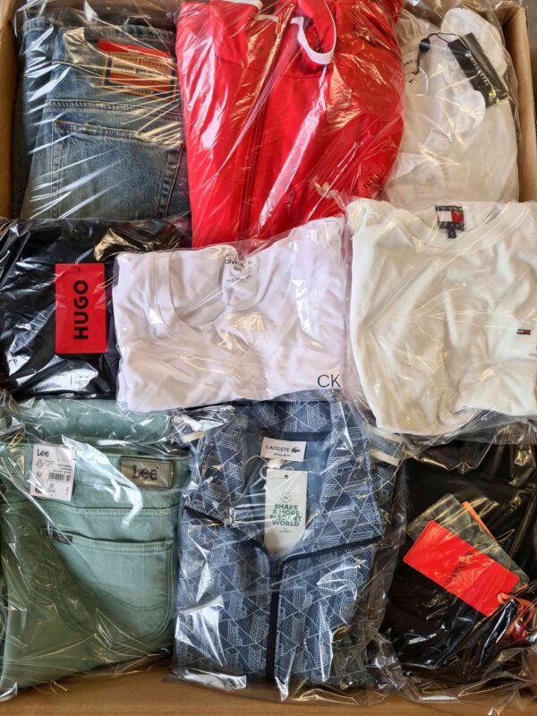The photo shows a package with clothing in the category C.