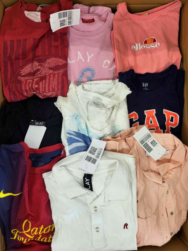 The photo shows a package with clothing in the category U.
