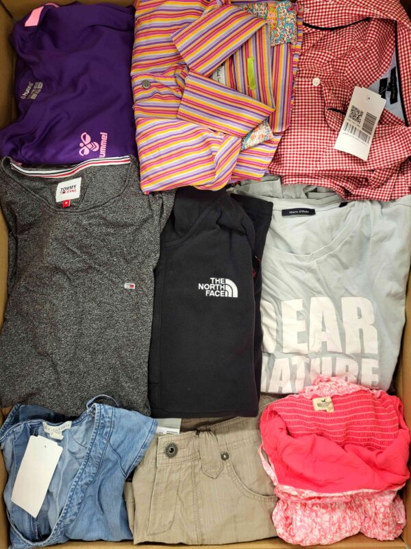 The photo shows a package with clothing in the category U.