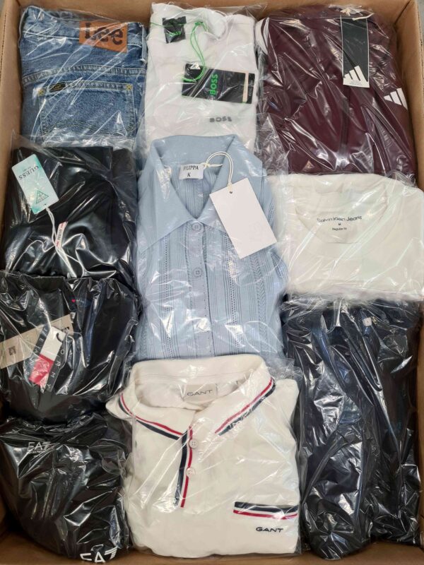 The photo shows a package with clothing in the category C.