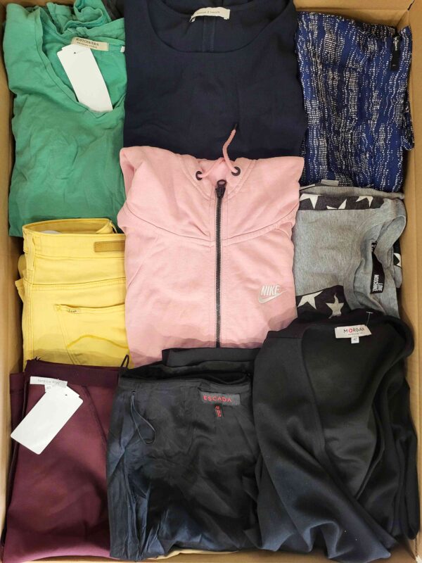 The photo shows a package with clothing in the category U.