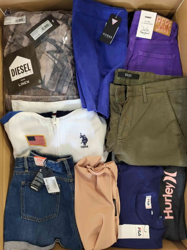 The photo shows a package with clothing in the category T.