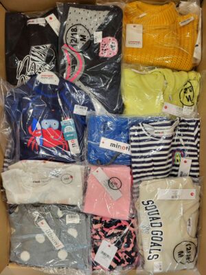 The photo shows a package with clothing in the category N.