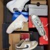 The photo shows a package with footwear in the category CS.
