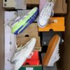 The photo shows a package with footwear in the category CS.