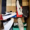 The photo shows a package with footwear in the category CS.