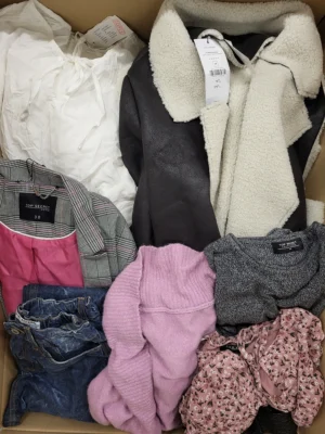 The photo shows a package with clothing in the category TSC.