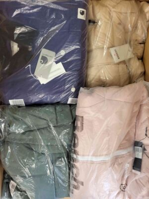 The photo shows a package with clothing in the category AJW.