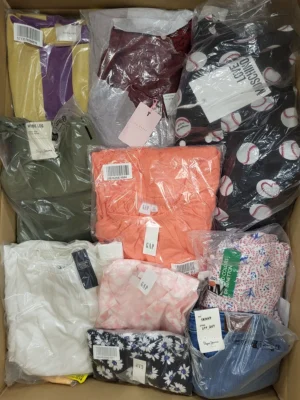 The photo shows a package with clothing in the category AW.