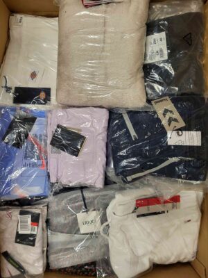 The photo shows a package with clothing in the category AW.