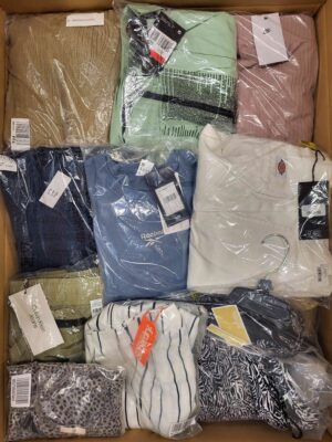 The photo shows a package with clothing in the category AW.