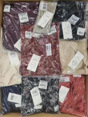 The photo shows a package with clothing in the category YA.